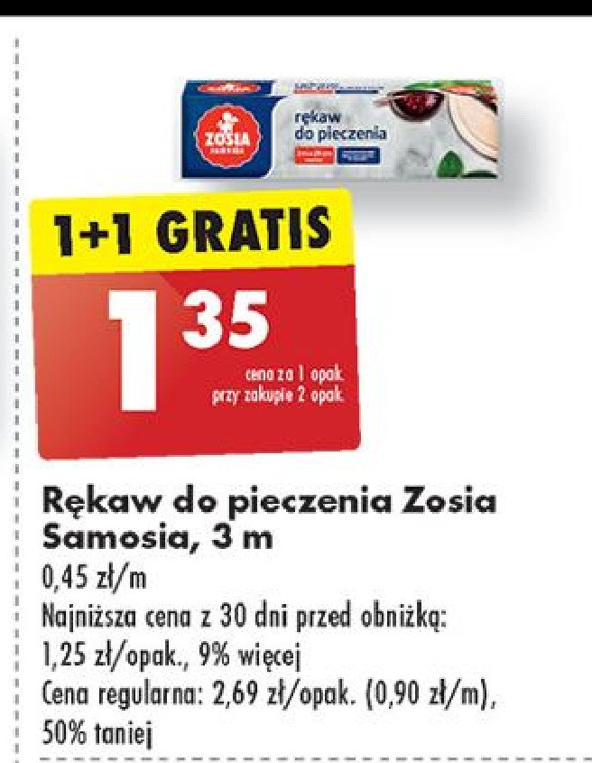 Rękaw do pieczenia 3 m Zosia samosia promocja