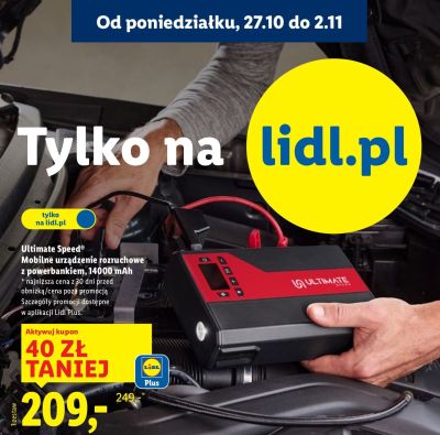 Mobilne urządzenie rozruchowe z powerbankiem  promocja w Lidl