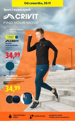 Legginsy termiczne damskie CRIVIT promocja w Lidl