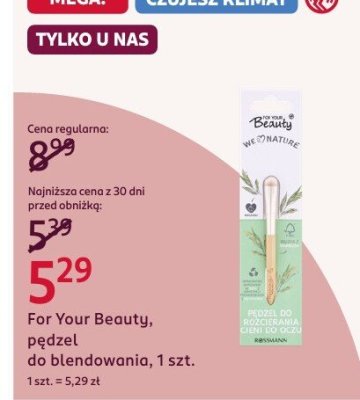 Pędzel do blendowania For Your Beauty, 1 szt. promocja w Rossmann