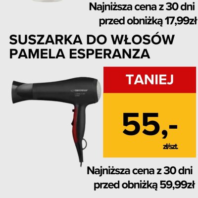 Suszarka do włosów PAMELA ESPERANZA promocja w Supeco
