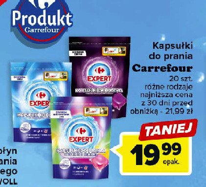 Kapsułki do prania 2in1 color Carrefour expert promocja