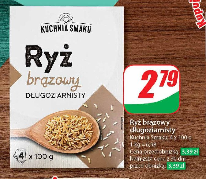 Ryż brązowy długoziarnisty Kuchnia smaku promocja