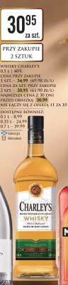 Whisky Charley's 0.5L 40% promocja w Dino