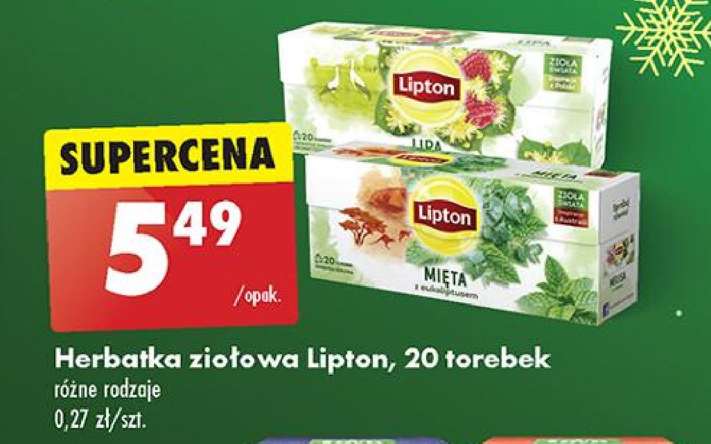 Herbatka mięta z eukaliptusem Lipton zioła świata promocja