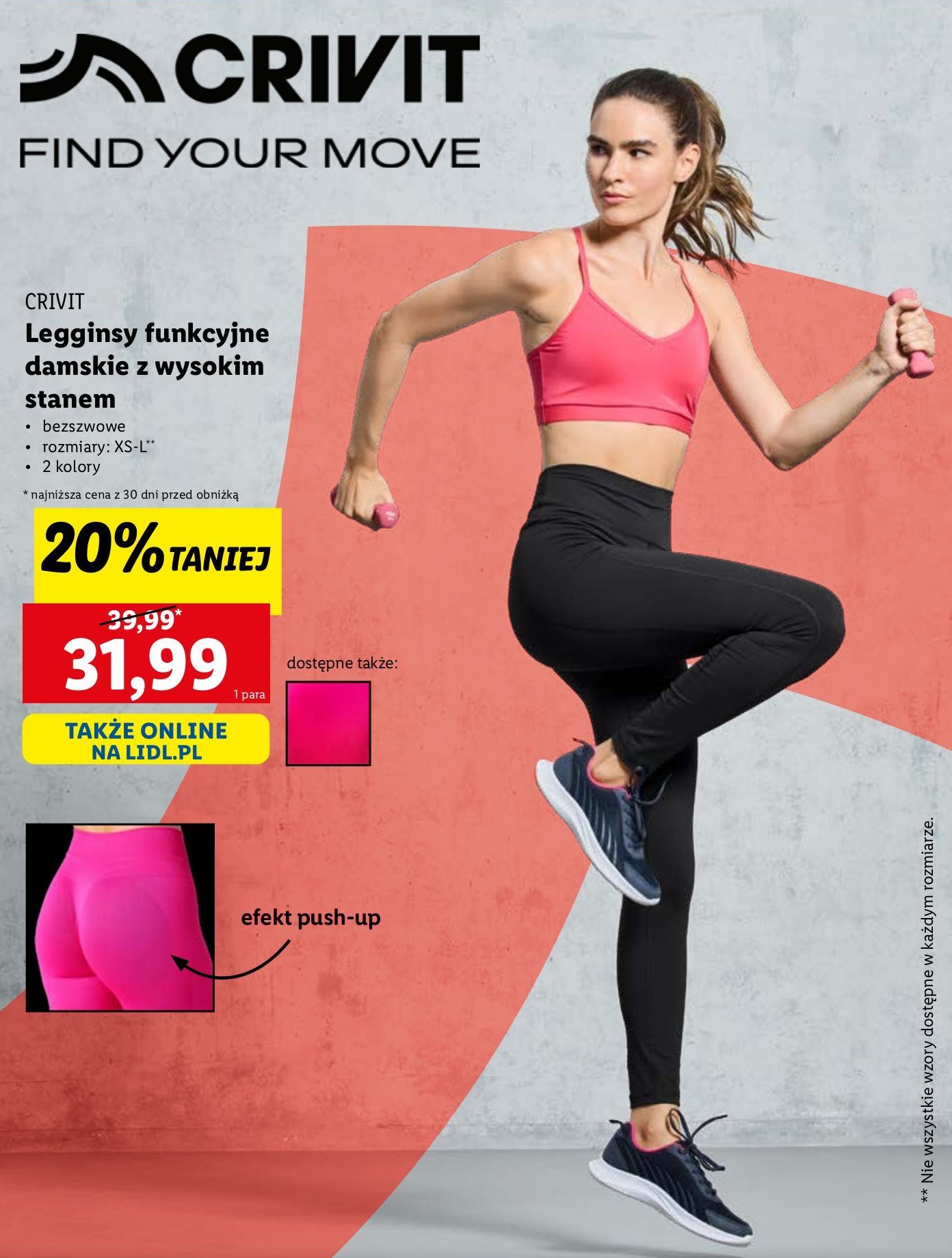 Legginsy termiczne damskie xs-l Crivit promocja