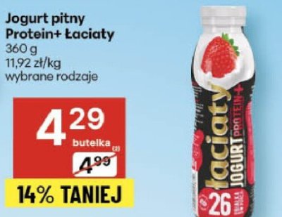 Jogurt pitny Protein+ Laciate promocja w Delikatesy Centrum