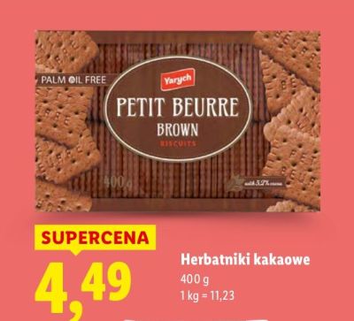 Herbatniki kakaowe promocja w Lidl