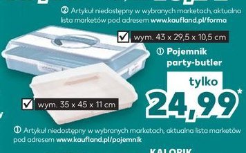 Pojemnik na ciasto party butler wym. 45 x 35 x 11 cm promocja