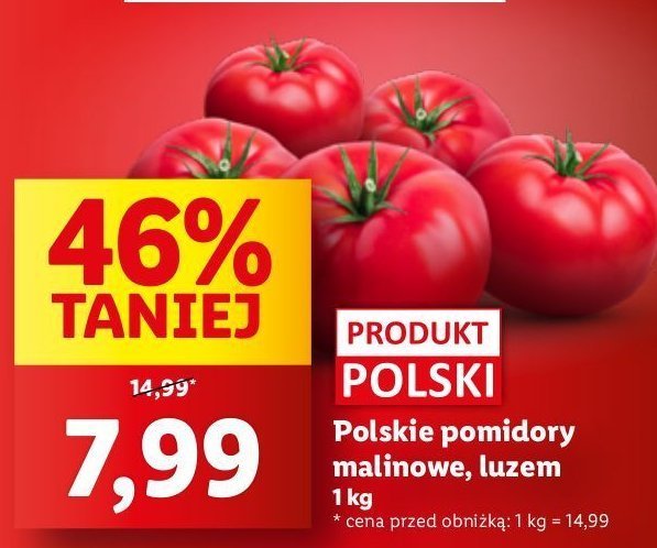 Pomidory malinowe promocja