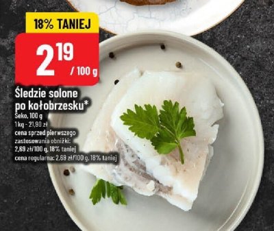 Śledzie solone po kołobrzesku promocja w POLOmarket