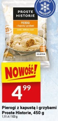 Pierogi z kapustą i grzybami Proste Historie, 450 g promocja w Twój Market