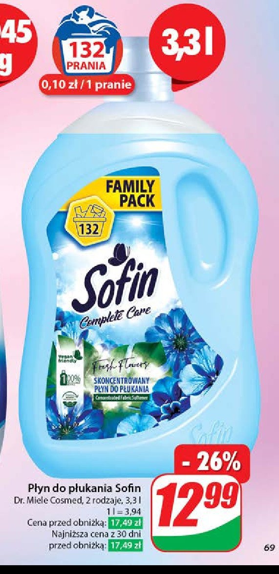 Płyn do płukania fresh SOFIN COMPLETE CARE promocja w Dino