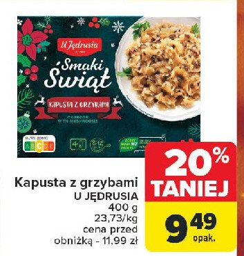 Kapusta z grzybami U jędrusia promocja w Carrefour Market