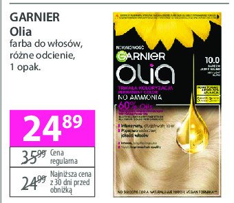 Farba do włosów bardzo jasny blond 10.0 Garnier olia promocja