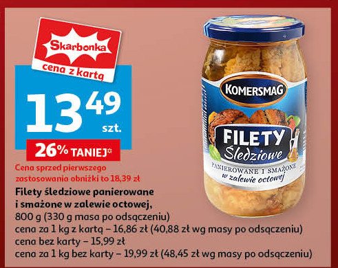 Filety śledziowe smażone w zalewie octowej Komersmag promocja w Auchan