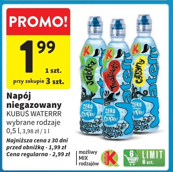 Woda jabłkowa Kubuś waterrr promocja