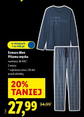  Piżama męska promocja w Lidl