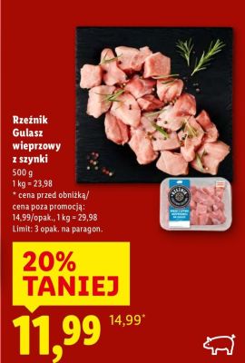 Gulasz wieprzowy z szynki Rzeźnik promocja w Lidl