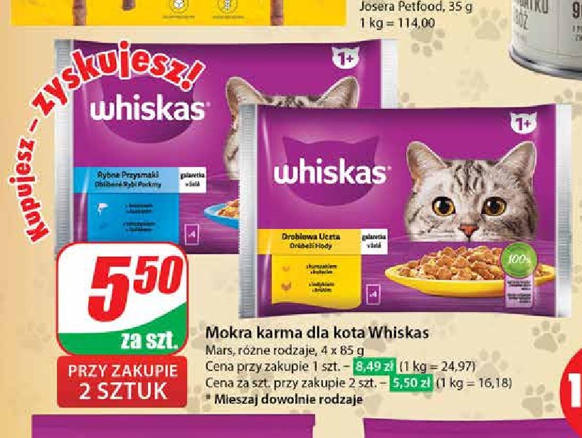 Karma dla kota drobiowa uczta Whiskas promocja