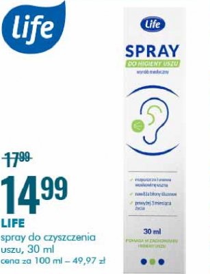 Spray do higieny uszu Life (super-pharm) promocja