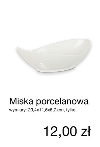 Miska porcelanowa 20.4 x 11.5 x 6.7 cm promocja