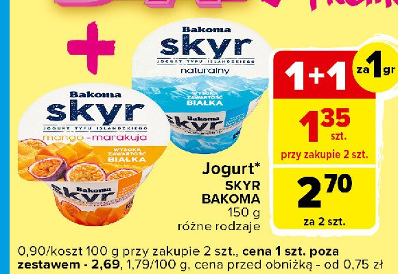 Jogurt naturalny Bakoma skyr promocja