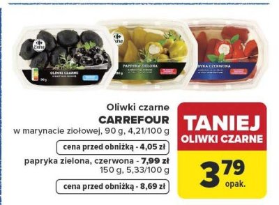 Oliwki czarne w marynacie ziołowej Carrefour promocja w Carrefour
