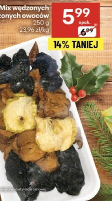 Mix wędzonych i suszonych owoców 250g promocja w Delikatesy Centrum