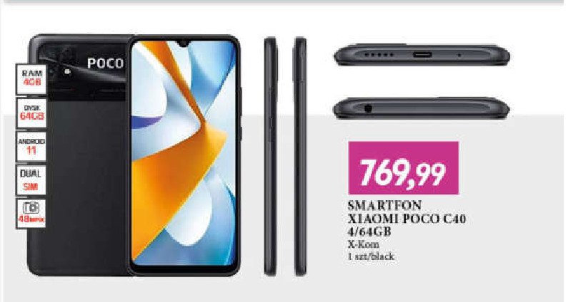 Smartfon poco c40 Xiaomi promocja