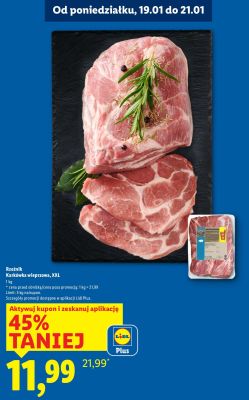 Mięso wieprzowe Karkówka wieprzowa XXL Rzeźnik promocja w Lidl