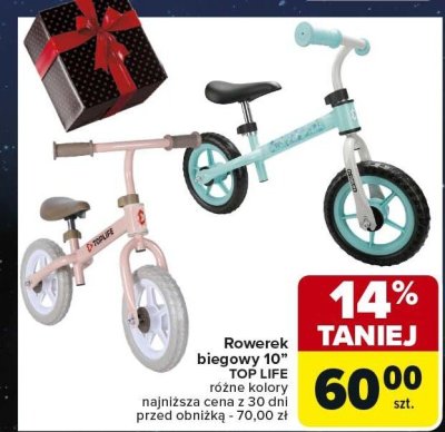 Rowerek biegowy 10" TOP LIFE różne rodzaje promocja w Carrefour