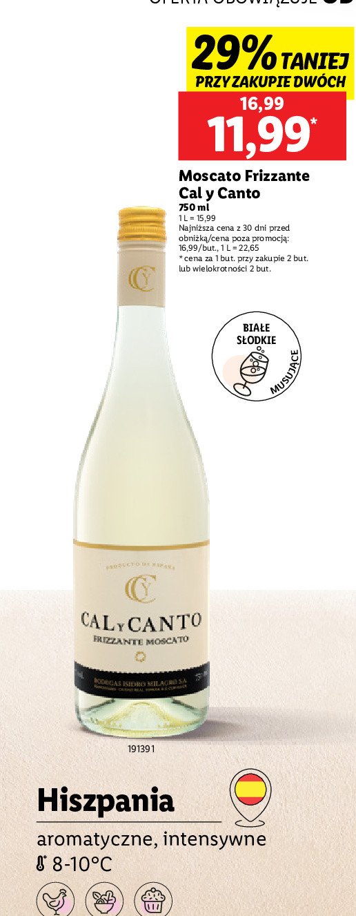 Wino CAL Y CANTO promocja w Lidl