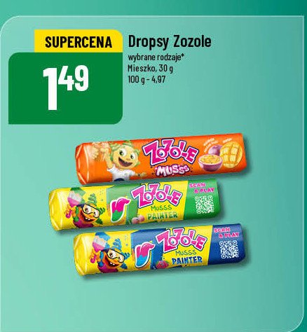 Dropsy musss painter green Zozole promocja