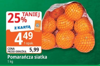 Pomarańcza siatka promocja w Leclerc