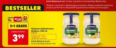 Majonez delikatesowy Madero 400 ml promocja w Biedronka