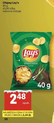 Chipsy Lay's Green Onion promocja w Delikatesy Centrum
