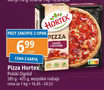 Pizza chorizo i pepperoni Hortex promocja