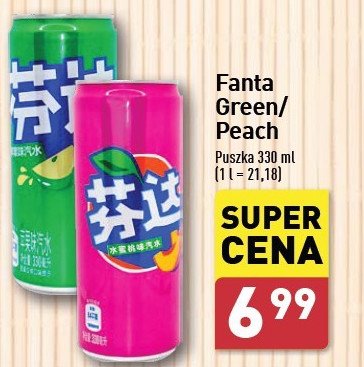 Napój green Fanta promocja w Aldi