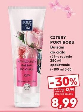 Balsam do ciała nawilżający hydrolat z rózy Cztery pory roku promocja w Kaufland