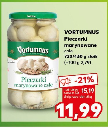 Pieczarki marynowane całe Vortumnus promocja