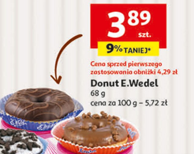 Donut nadziewany kremem czekoladowym e.wedel promocja