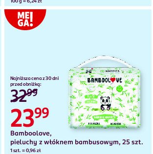 Pieluchy dla dzieci s BAMBOOLOVE promocja w Rossmann