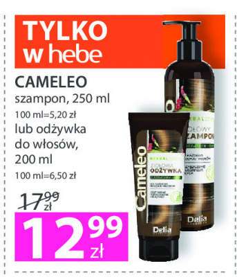 Ziołowy szampon z dodatkiem henny Cameleo promocja
