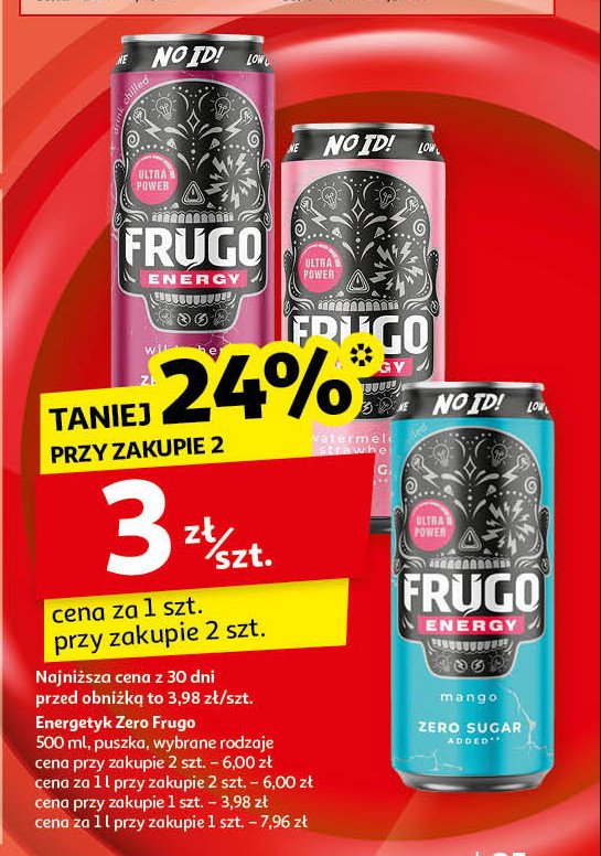 Napój energetyczny mango Frugo promocja