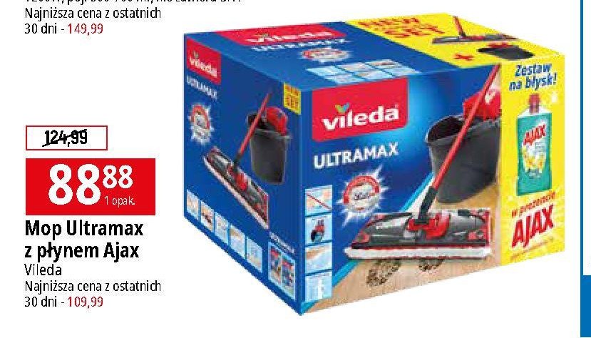 Mop p艂aski + ajax Vileda ultramax promocja