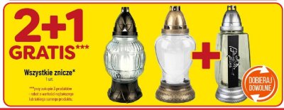 Wszystkie znicze 2 + 1 gratis promocja w POLOmarket