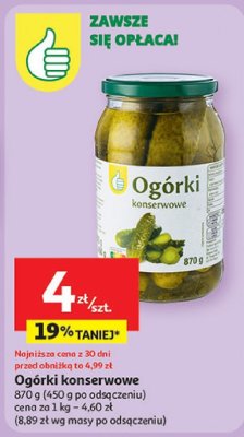 Ogórki konserwowe promocja w Auchan