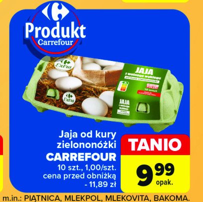 Jaja z wolnego wybiegu kl. m Carrefour extra promocja