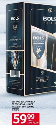 Zestaw Bols Vanilla 37,5% 500 ml likier Passoa 14,9% 500 ml promocja w Selgros